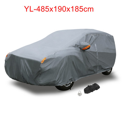 X Autohaux PEVA Full Car Καλύμματα Universal αδιάβροχη εξωτερική ανθεκτική στον ήλιο μαλακή επένδυση με φερμουάρ Πόρτα προστασίας αυτοκινήτου για SUV
