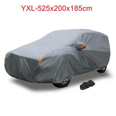 X Autohaux PEVA Full Car Καλύμματα Universal αδιάβροχη εξωτερική ανθεκτική στον ήλιο μαλακή επένδυση με φερμουάρ Πόρτα προστασίας αυτοκινήτου για SUV