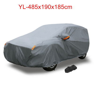 X Autohaux PEVA Full Car Καλύμματα Universal αδιάβροχη εξωτερική ανθεκτική στον ήλιο μαλακή επένδυση με φερμουάρ Πόρτα προστασίας αυτοκινήτου για SUV