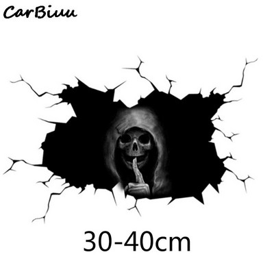 1 брой стикери за кола Персонализиран стайлинг на черепно стъкло Водоустойчив Хелоуин Череп Стикери за кола Външна декорация 20*30/30*40 CM