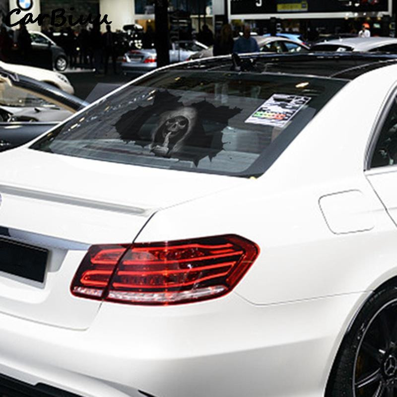 1 брой стикери за кола Персонализиран стайлинг на черепно стъкло Водоустойчив Хелоуин Череп Стикери за кола Външна декорация 20*30/30*40 CM