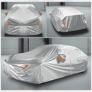 X Autohaux for Tesla Автомобилни капаци за Tesla Model S 2012-2021 Водоустойчив прахоустойчив Сняг Слънчева топлина Вътрешен външен Пълен автомобилен капак