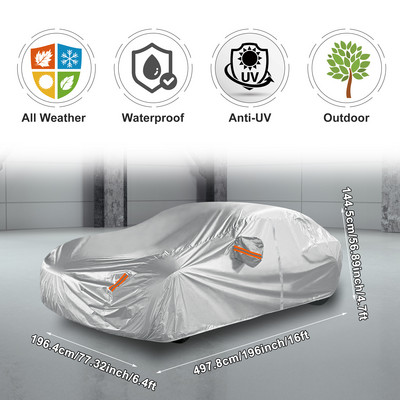 X Autohaux, skirtas Tesla automobilių dangčiams, skirtas Tesla Model S 2012-2021 Neperšlampamas dulkėms atsparus sniegas nuo saulės šilumos vidaus lauko, visas automobilio dangtis