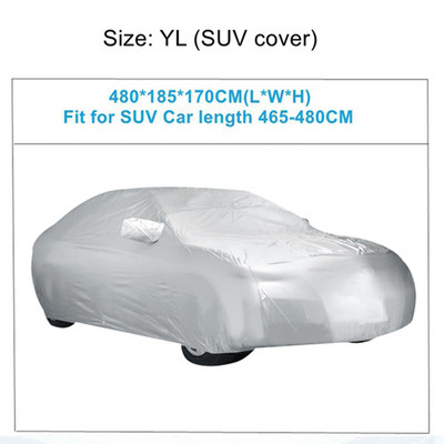 X Autohaux Универсални автомобилни калъфи Вътрешни външни Водоустойчиви Слънце Сняг Прах Устойчив на дъжд Защитен капак за SUV Седан Камион