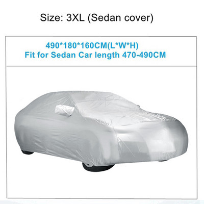 X Autohaux Универсални автомобилни калъфи Вътрешни външни Водоустойчиви Слънце Сняг Прах Устойчив на дъжд Защитен капак за SUV Седан Камион
