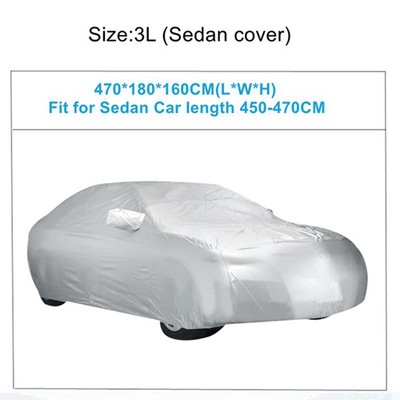 X Autohaux Универсални автомобилни калъфи Вътрешни външни Водоустойчиви Слънце Сняг Прах Устойчив на дъжд Защитен капак за SUV Седан Камион