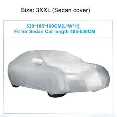 X Autohaux Универсални автомобилни калъфи Вътрешни външни Водоустойчиви Слънце Сняг Прах Устойчив на дъжд Защитен капак за SUV Седан Камион