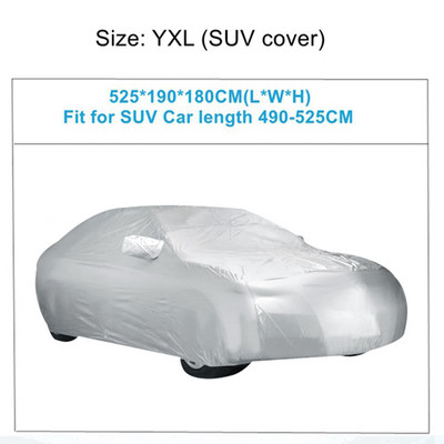 X Autohaux Универсални автомобилни калъфи Вътрешни външни Водоустойчиви Слънце Сняг Прах Устойчив на дъжд Защитен капак за SUV Седан Камион