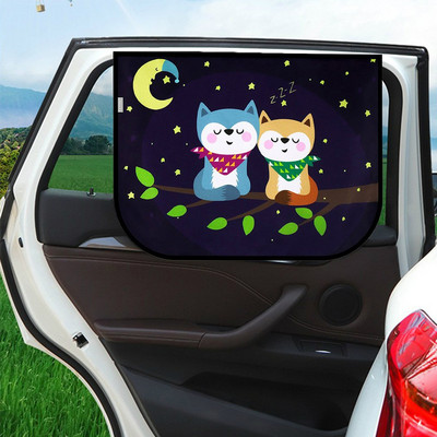 Κουρτίνα αντηλιακή προστασία από υπεριώδη ακτινοβολία Πλαϊνό παράθυρο παιδικό σκίαστρο Χαριτωμένο σχέδιο κινουμένων σχεδίων Πτυσσόμενα Creative Cars Κουρτίνες από σκίαστρο