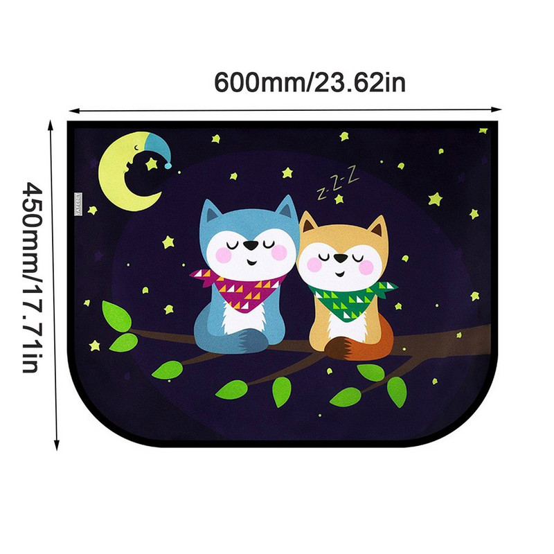 Užuolaidos Skėtis nuo UV Apsauga nuo saulės šoninis langas Vaikams Užuolaidos nuo saulės Mielas animacinių filmų dizainas Sulankstomas Kūrybiški automobiliai Užuolaidos nuo saulės