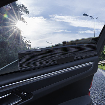 1 τεμ Αυτοκινήτου Αυτόματη ανασυρόμενη Ομπρέλα Πλαϊνό Παράθυρο Αυτοκινήτου Διχτυωτό Πλέγμα Αντηλιακό Περσίδες Αντηλιακό Αντιηλιακό Προστατευτικό Κουρτίνες UV Protect