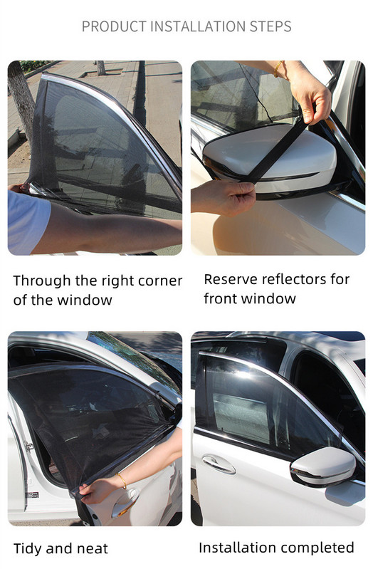 Auto sääsevastane ekraan aknavarju aknavõrk marli autokardin Spetsiaalne küljeaken päikesekaitsekreem soojusisolatsioon Lihtne paigaldada