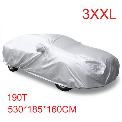 X Autohaux Universal Car Full Covers Αδιάβροχα σκόνη βροχή χιόνι Ανθεκτικά στη θερμότητα Εξωτερικά καλύμματα προστασίας από τον ήλιο για SUV Sedan Van