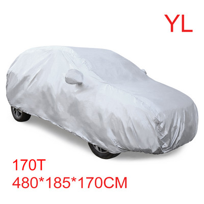 X Autohaux Universal Car Full Covers Αδιάβροχα σκόνη βροχή χιόνι Ανθεκτικά στη θερμότητα Εξωτερικά καλύμματα προστασίας από τον ήλιο για SUV Sedan Van