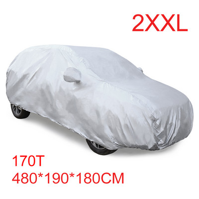X Autohaux Universal Car Full Covers Αδιάβροχα σκόνη βροχή χιόνι Ανθεκτικά στη θερμότητα Εξωτερικά καλύμματα προστασίας από τον ήλιο για SUV Sedan Van