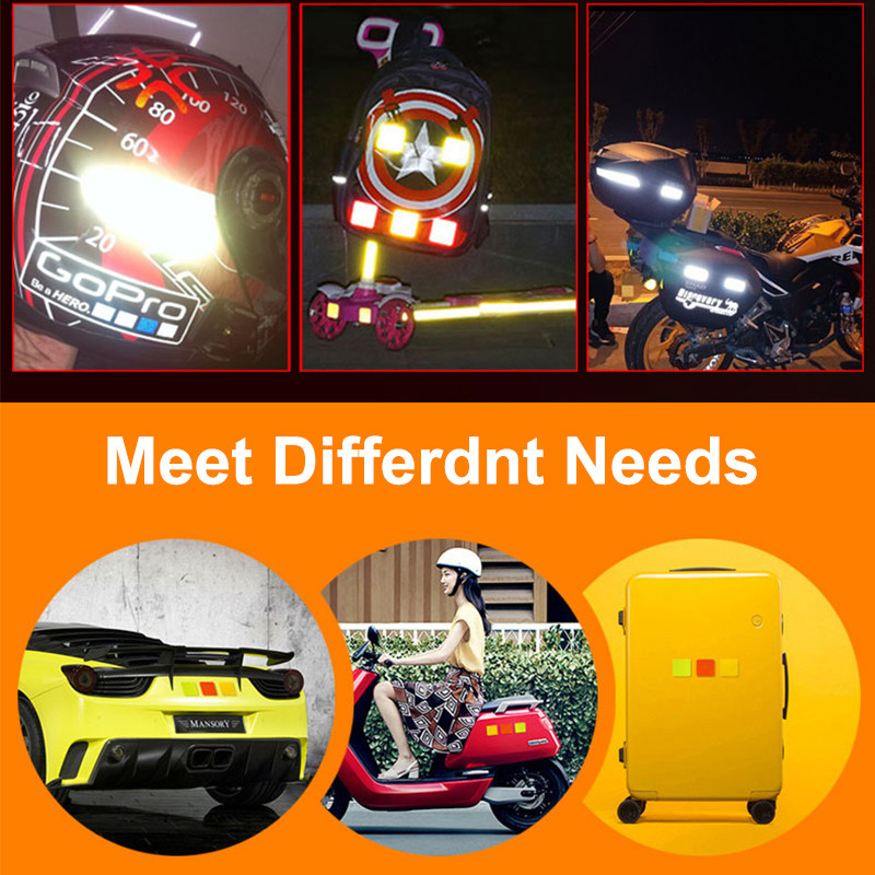 Autó lökhárító fényvisszaverő matricák Fényvisszaverő figyelmeztető szalag szalag Biztonságos fényvisszaverő matricák matricák