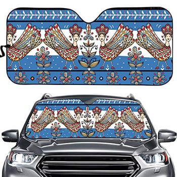 Daisy Car μπροστινό παρμπρίζ Sun Shade Custom - Blocks Sun Rays Sun Protector - Accordion Folding Auto Sunshade for