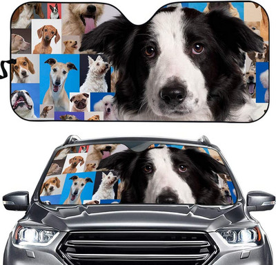 Parasolar personalizat pentru parbriz frontal auto Daisy - blocheaza razele UV Protector parasolar - Parasolar automat pliabil acordeon pt.