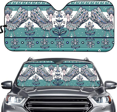 Parasolar personalizat pentru parbriz frontal auto Daisy - blocheaza razele UV Protector parasolar - Parasolar automat pliabil acordeon pt.