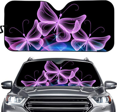 Parasolar personalizat pentru parbriz frontal auto Daisy - blocheaza razele UV Protector parasolar - Parasolar automat pliabil acordeon pt.