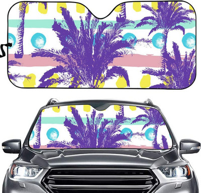 Parasolar personalizat pentru parbriz frontal auto Daisy - blocheaza razele UV Protector parasolar - Parasolar automat pliabil acordeon pt.