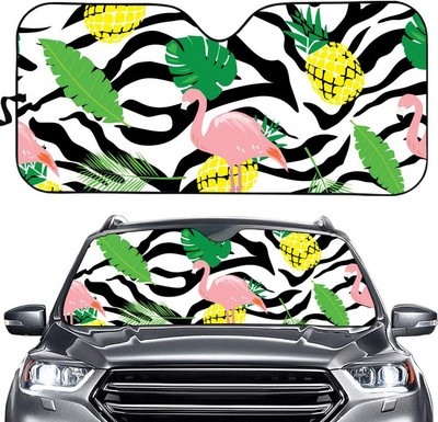 Parasolar personalizat pentru parbriz frontal auto Daisy - blocheaza razele UV Protector parasolar - Parasolar automat pliabil acordeon pt.