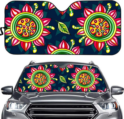 Parasolar personalizat pentru parbriz frontal auto Daisy - blocheaza razele UV Protector parasolar - Parasolar automat pliabil acordeon pt.