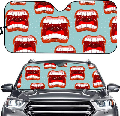 Parasolar personalizat pentru parbriz frontal auto Daisy - blocheaza razele UV Protector parasolar - Parasolar automat pliabil acordeon pt.