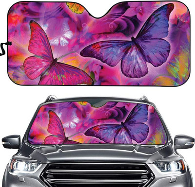 Parasolar personalizat pentru parbriz frontal auto Daisy - blocheaza razele UV Protector parasolar - Parasolar automat pliabil acordeon pt.