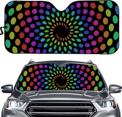 Parasolar personalizat pentru parbriz frontal auto Daisy - blocheaza razele UV Protector parasolar - Parasolar automat pliabil acordeon pt.