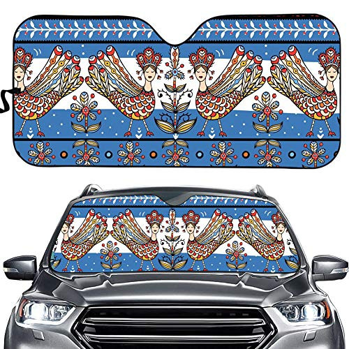 Parasolar personalizat pentru parbriz frontal auto Daisy - blocheaza razele UV Protector parasolar - Parasolar automat pliabil acordeon pt.