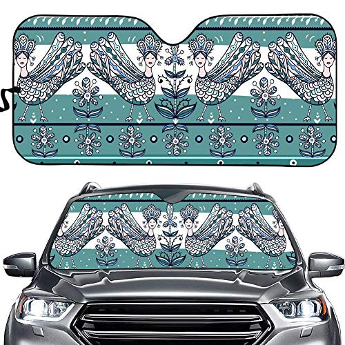 Parasolar personalizat pentru parbriz frontal auto Daisy - blocheaza razele UV Protector parasolar - Parasolar automat pliabil acordeon pt.