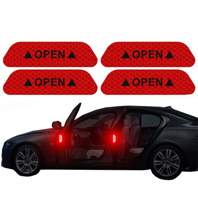 Atstarojoša automašīnas durvju uzlīme drošības atvēršanas brīdinājuma atstarotāja lentes uzlīme Automašīnu aksesuāri ārējais iekšējais atstarotājs