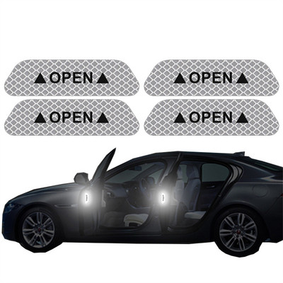 Atstarojoša automašīnas durvju uzlīme drošības atvēršanas brīdinājuma atstarotāja lentes uzlīme Automašīnu aksesuāri ārējais iekšējais atstarotājs