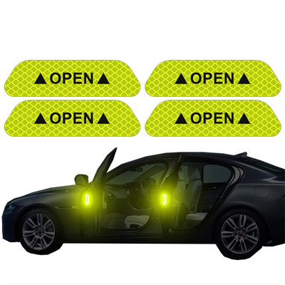 Atstarojoša automašīnas durvju uzlīme drošības atvēršanas brīdinājuma atstarotāja lentes uzlīme Automašīnu aksesuāri ārējais iekšējais atstarotājs