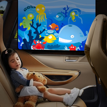 2022 Универсално покривало за сенник за кола UV защита Покривало за сенник на страничния прозорец на завесата за бебета Деца Сладък анимационен автомобил Стайлинг Лято