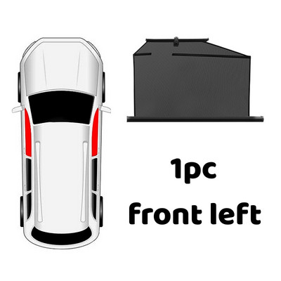 Univerzalna podizajuća suncobrana za automobil Automatski uvlačiva crna navlaka za sunce Blok zavjese za automobil Dodaci za zaštitu bočnog prozora