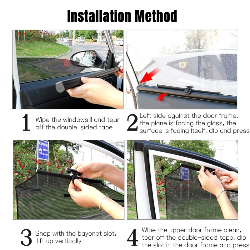 Univerzalna podizajuća suncobrana za automobil Automatski uvlačiva crna navlaka za sunce Blok zavjese za automobil Dodaci za zaštitu bočnog prozora