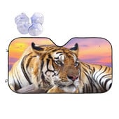 Predator Tiger Sunset napernyő szélvédő Animal Lovers univerzális burkolat első blokk ablak autó napernyő árnyékoló napernyő védő