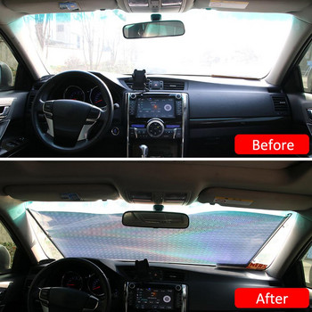 Прибиращи се сенници на предния прозорец на автомобила PVC автоматични прозорци Сенник Анти-UV защита Слънцезащитна козирка Външен капак на автомобила