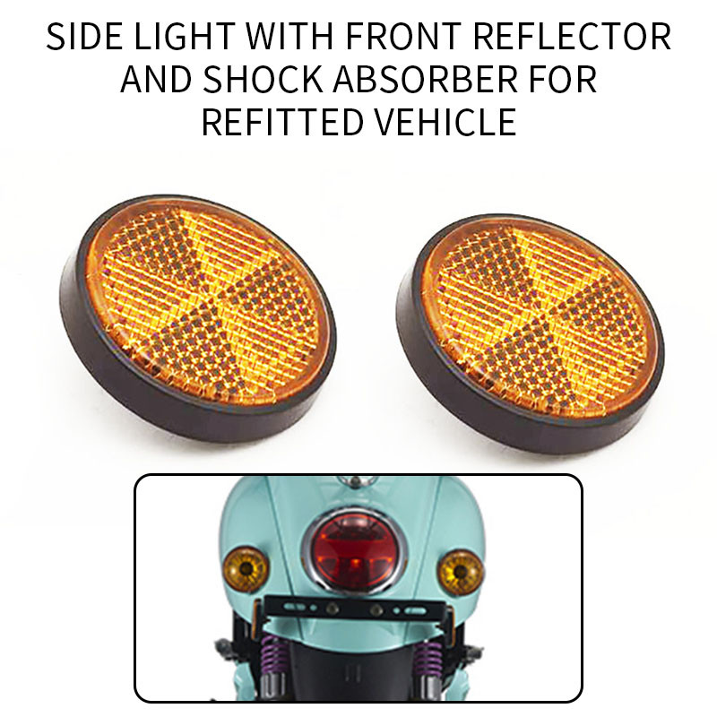 2X 2'' 2 hüvelykes univerzális motorkerékpár ATV robogó Dirt Bikes Kerékpár kör alakú reflektor Biztonsági fényvisszaverő Motorkerékpár tartozékok