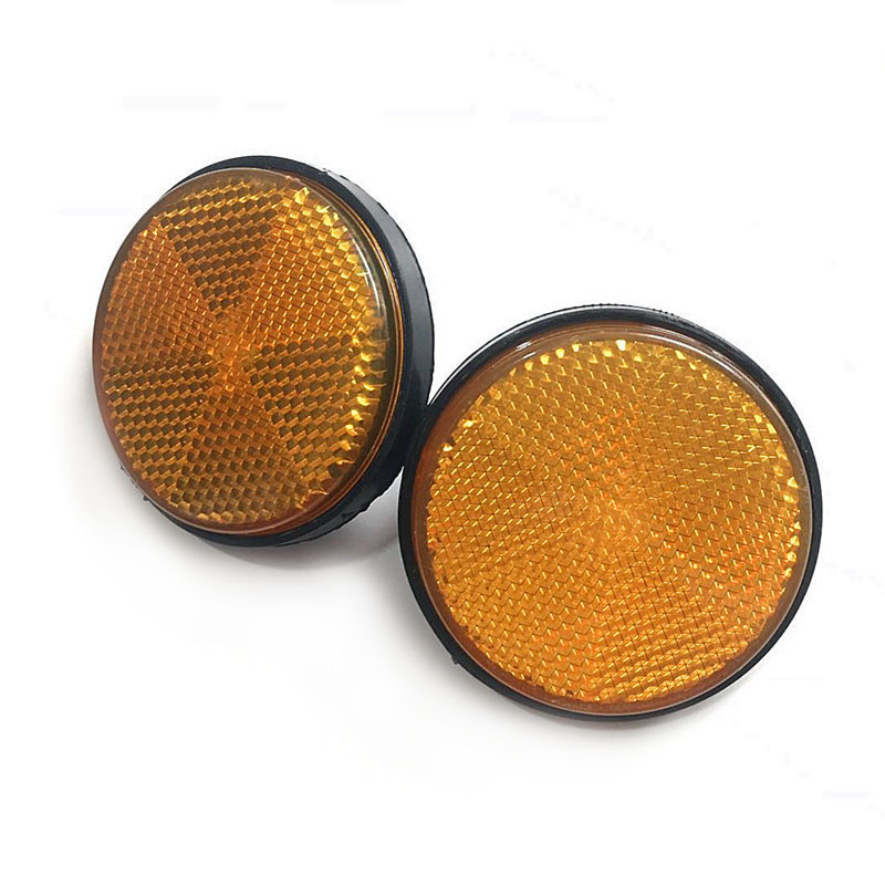 2X 2'' 2 hüvelykes univerzális motorkerékpár ATV robogó Dirt Bikes Kerékpár kör alakú reflektor Biztonsági fényvisszaverő Motorkerékpár tartozékok