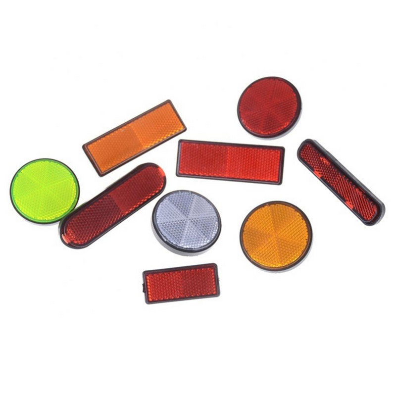 2PCS Okrugla traka upozorenja Reflektirajuća naljepnica Auto Motocikl Bicikl Karavan Kamion Zavrtite sigurnosne reflektorske naljepnice Naljepnice