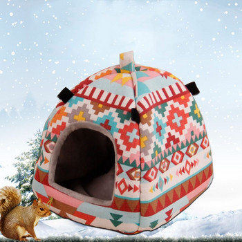 Σκηνή κατοικίδιων ζώων Χαμστερ Χειμώνας Ζεστό Ζάχαρο Αλεξίπτωτο Αιώρα Κλουβί Κρεβάτι ύπνου Μικρό Ζώο Σπίτι ινδικών χοιριδίων Βιότοπος Φωλιά Cube Hide Cave