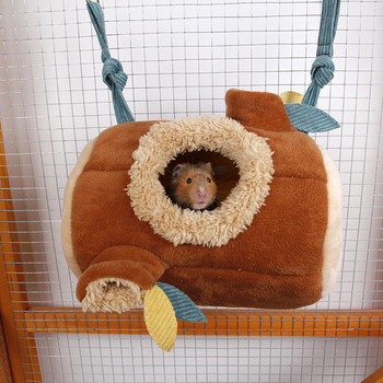 3PCS/Set Малък комплект клетка за домашни любимци Mini New Born Animal House Хамстер Хамак Гнездо Висящо легло от руно Тунел Захарен планер Морско свинче