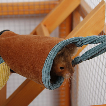 3 ΤΕΜ/Σετ Small Pet Cage Set Mini New Born Animal House Hamster Hammock Nest Hanging Fleece Bed Tunnel Sugar Glider Guinea Pig