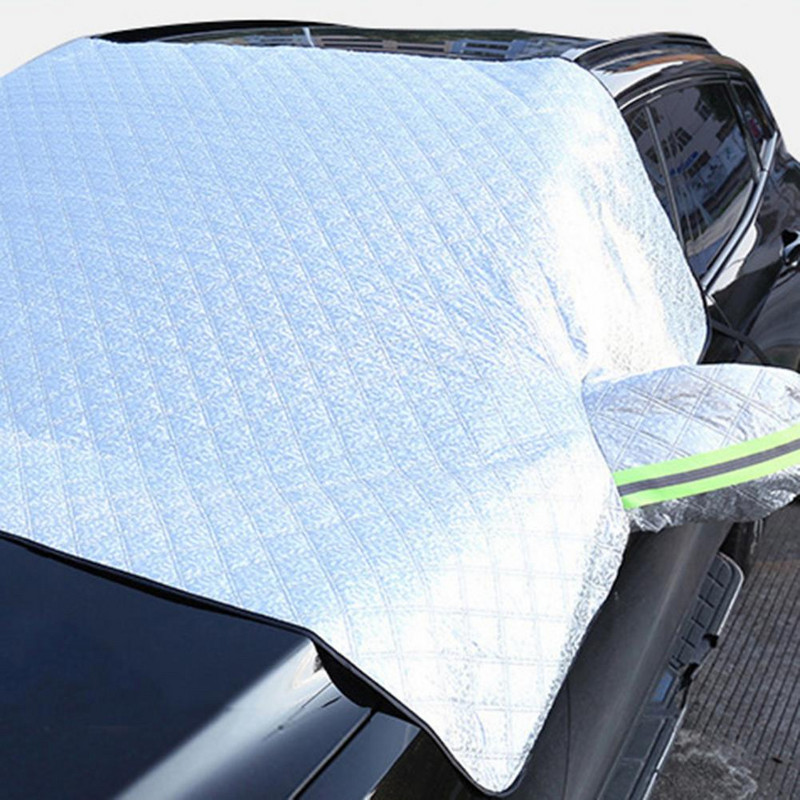 Automobilio priekinis skėtis nuo saulės Keturių sluoksnių aliuminio folija, stora magnetinė automobilio sniego skėčio apsauga nuo saulės išoriniams priedams