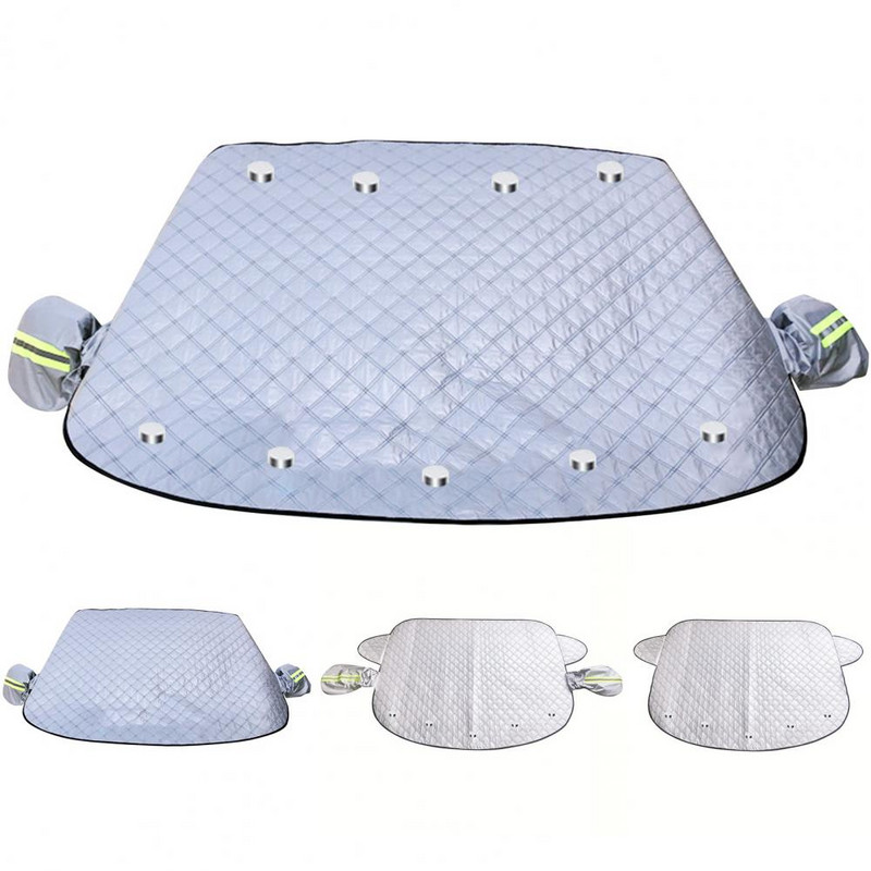 Automobilio priekinis skėtis nuo saulės Keturių sluoksnių aliuminio folija, stora magnetinė automobilio sniego skėčio apsauga nuo saulės išoriniams priedams