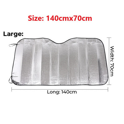 Autós napernyő 130*60CM UV védőfüggöny autós napernyő fólia szélvédő napellenző első szélvédő napernyő védő napernyő