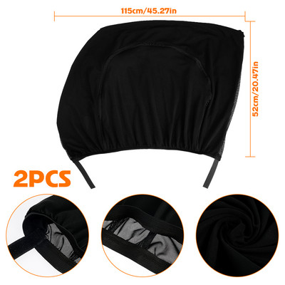 2 τμχ Κάλυμμα αντηλιακού παραθύρου αυτοκινήτου Κουρτίνες γενικής χρήσης Προστασία από υπεριώδη ακτινοβολία Block Mesh Αντικουνουπικό κάλυμμα Αξεσουάρ αυτοκινήτου